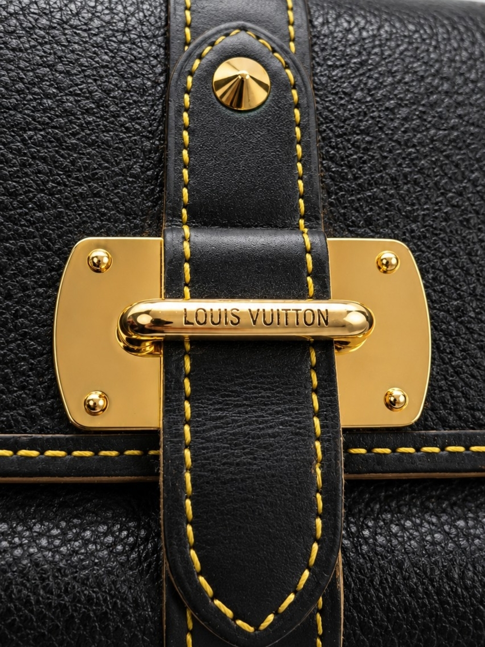 Louis Vuitton Suhali Portefeuille Favori Black Leather Long Wallet Gold Hardware - Picture 10 of 10